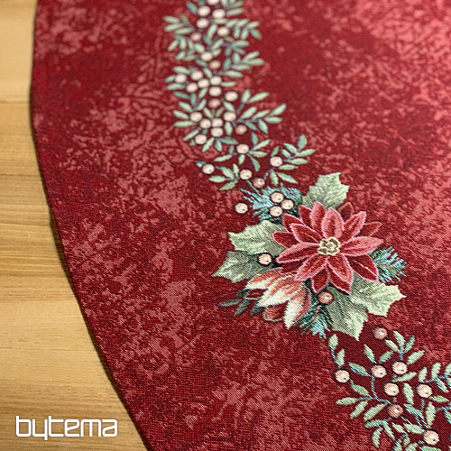 Gobelínový obrus okrúhly HVIEZDA ČERVENÁ