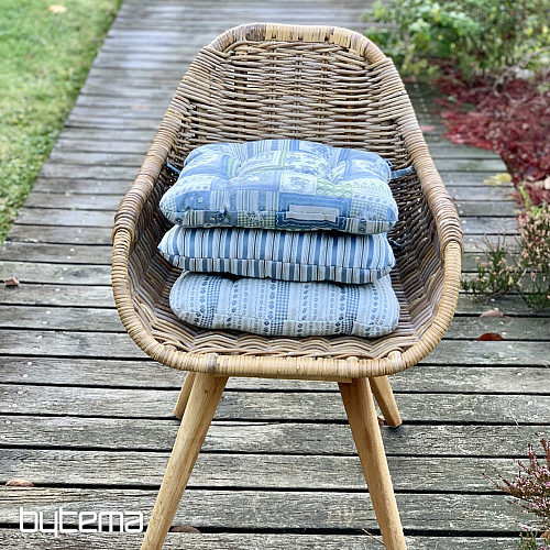 PODSEDÁK TOSCANA VALERY PATCHWORK modrý