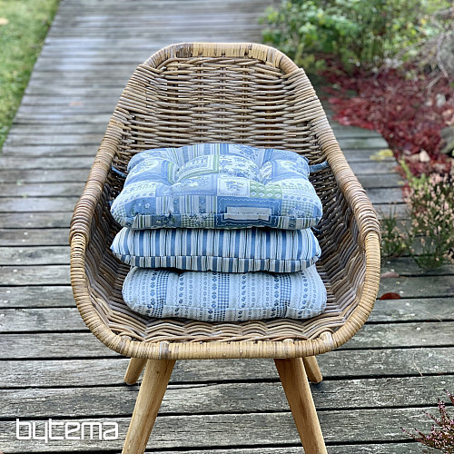 PODSEDÁK TOSCANA VALERY PATCHWORK modrý