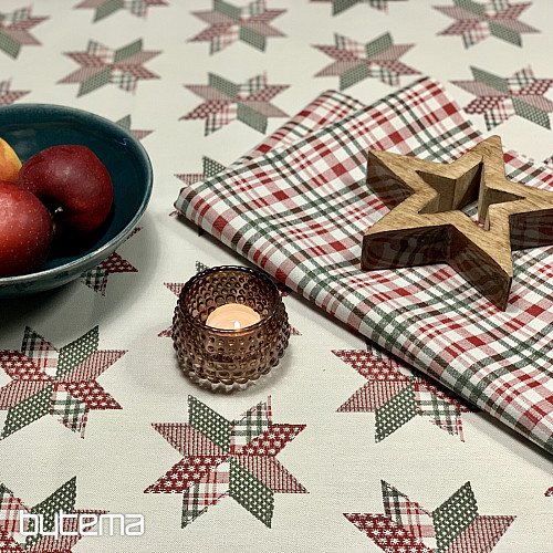 Vianočný obrus a šál HVIEZDA SHELLEY