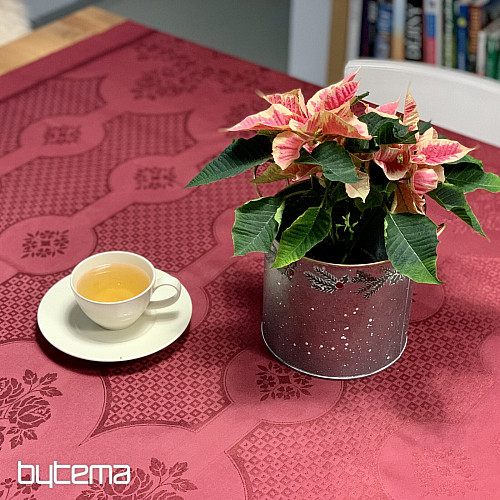 Obrus DAMAŠEK bordový 120x140