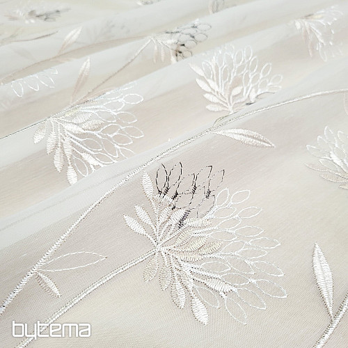 Luxusná záclona GERSTER 11868 béžová výšivka