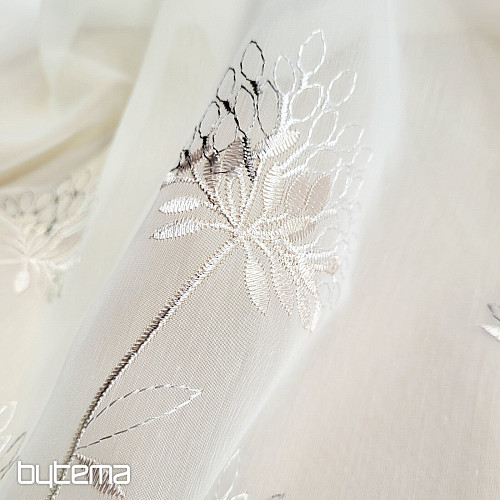 Luxusná záclona GERSTER 11868 béžová výšivka