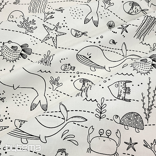 Látka na maľovanie PODMORSKÝ SVET