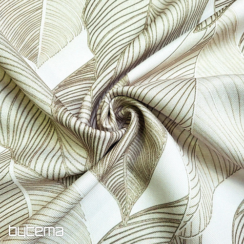 Dekoračná látka MAXI LISTY sv. zelené