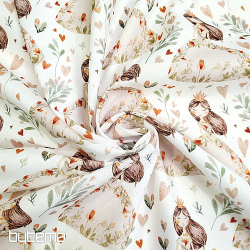 Bavlnená látka ZASNENÁ PRINCEZNA