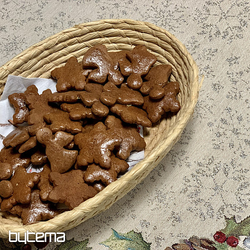 Vianočný gobelínový obrus okrúhly ŠIŠKA a IMELI