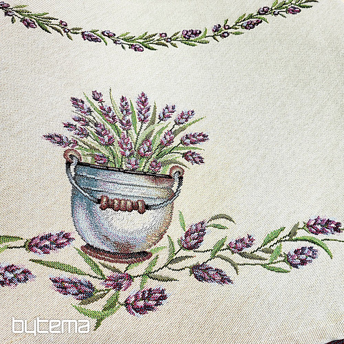 Gobelínový obrus okrúhly LEVANDUĽA