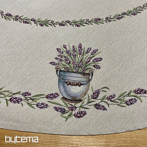 Gobelínový obrus okrúhly LEVANDUĽA