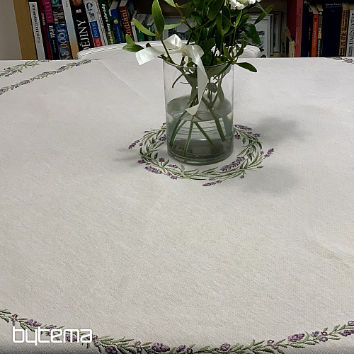 Gobelínový obrus okrúhly LEVANDUĽA