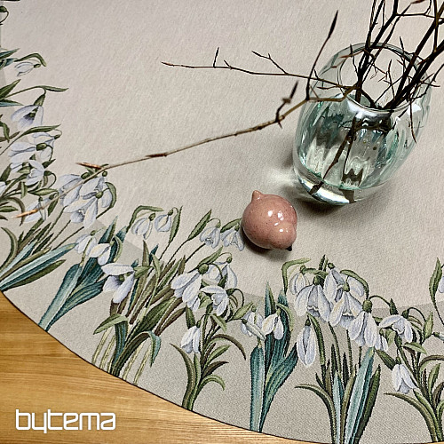 Gobelínový obrus okrúhly SNEŽENKY