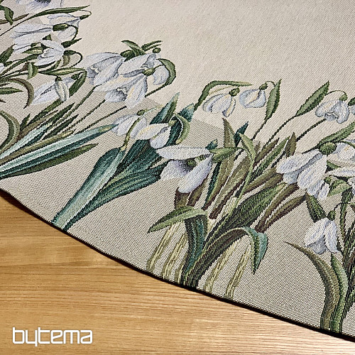 Gobelínový obrus okrúhly SNEŽENKY