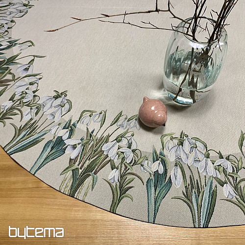 Gobelínový obrus okrúhly SNEŽENKY