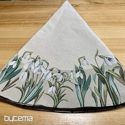 Gobelínový obrus okrúhly SNEŽENKY