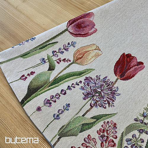 Gobelínový obrus okrúhly TULIPÁNY JAR III