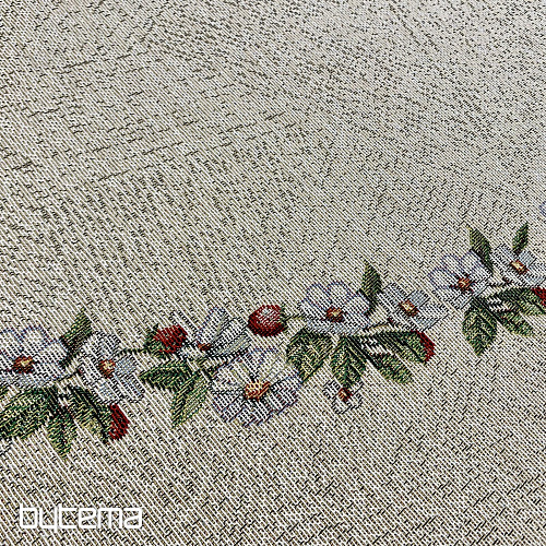 Gobelínový obrus okrúhly KOHÚT PRI PLOTE