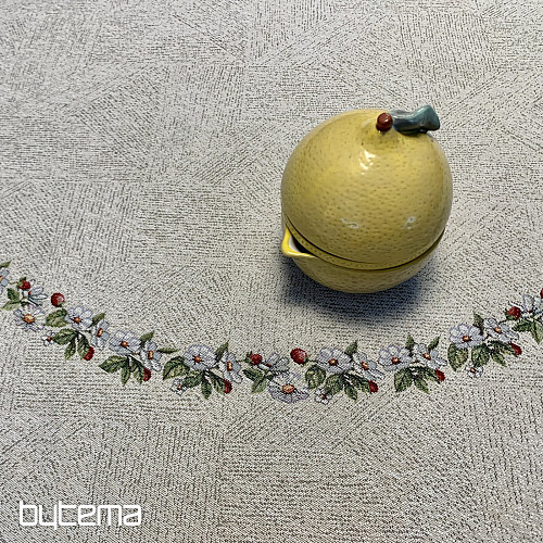 Gobelínový obrus okrúhly KOHÚT PRI PLOTE