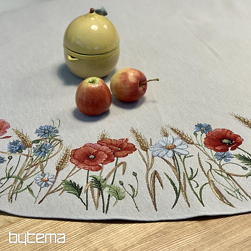 Gobelínový obrus okrúhly POLNÉ KVETY