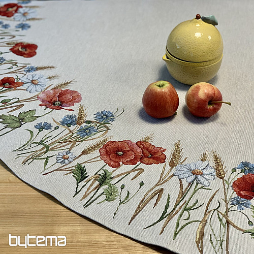 Gobelínový obrus okrúhly POLNÉ KVETY