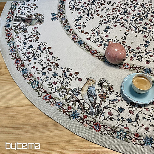 Gobelínový obrus okrúhly VTÁČKY