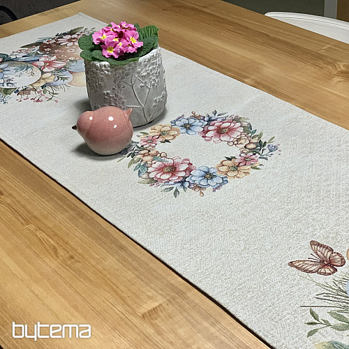 Veľkonočný obrus a šál VAJCIA V TRÁVE