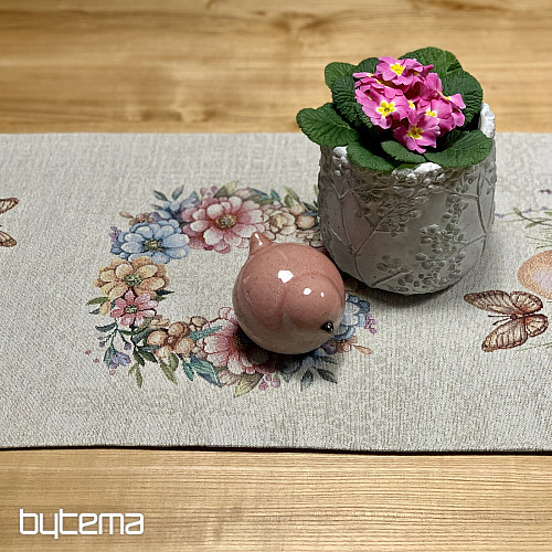 Veľkonočný obrus a šál VAJCIA V TRÁVE