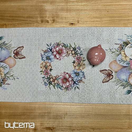 Veľkonočný obrus a šál VAJCIA V TRÁVE