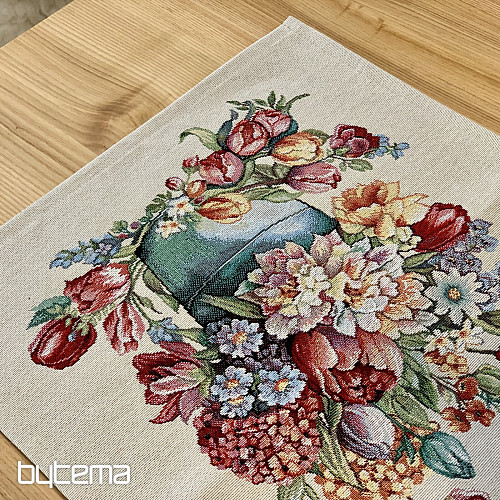 Gobelínový obrus a šál JARNÁ KYTICA