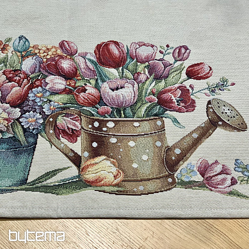 Gobelínový obrus a šál JARNÁ KYTICA