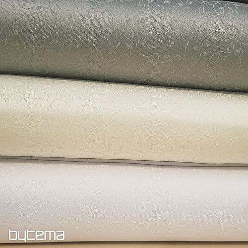 Dekoračná jednofarebná látka LÍSTOČKY SIVÉ