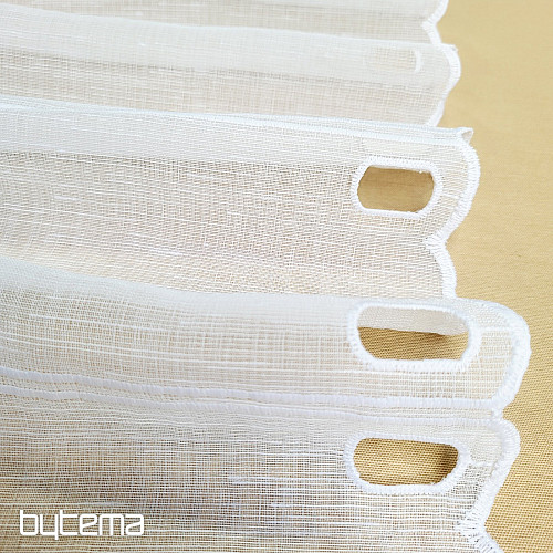 Vitrážová záclona KVETY ČERVENÉ