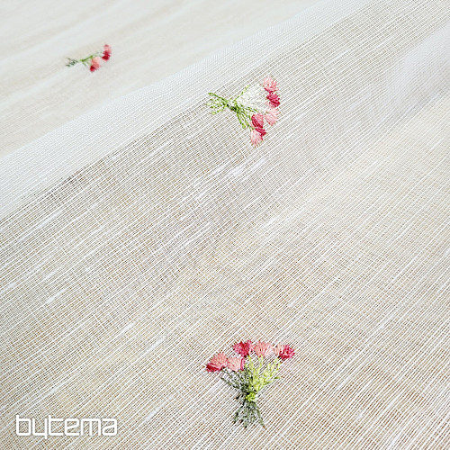 Vitrážová záclona TULIPÁNY MINI