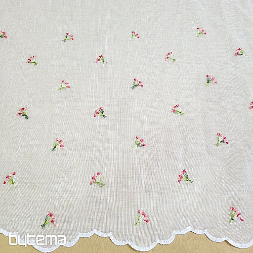 Vitrážová záclona TULIPÁNY MINI