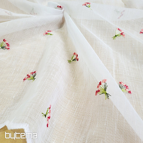 Vitrážová záclona TULIPÁNY MINI