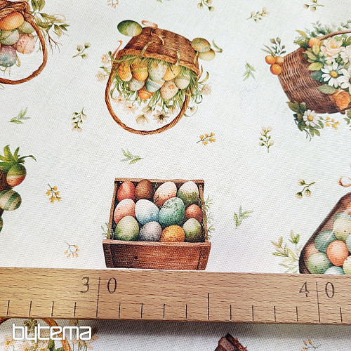 Dekoračná látka FAREBNÉ VAJÍČKA