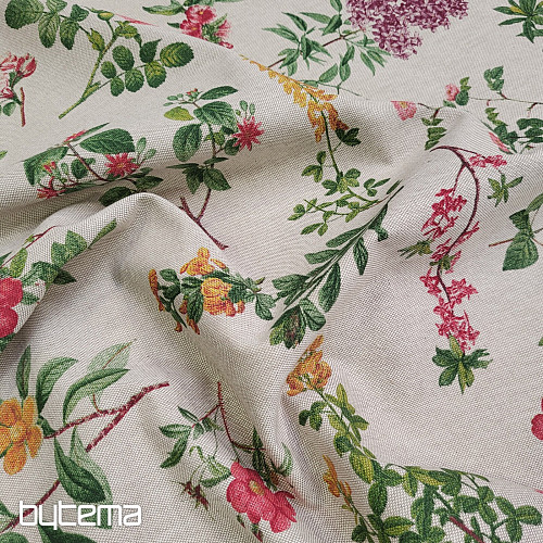 Dekoračná látka KVETY OREGON