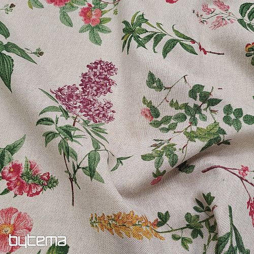 Dekoračná látka KVETY OREGON