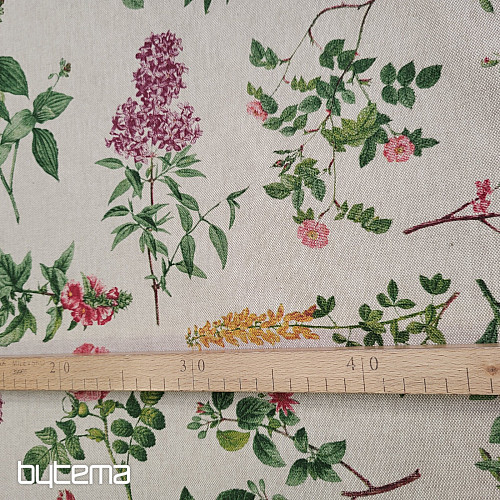 Dekoračná látka KVETY OREGON