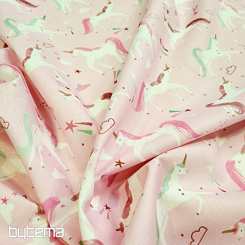 Bavlnená látka JEDNOROŽCI FAREBNÉ