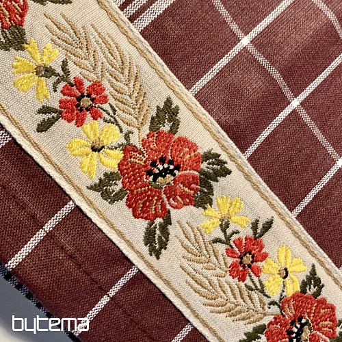 Utierky od BABIČKY HNEDÁ S KVETY