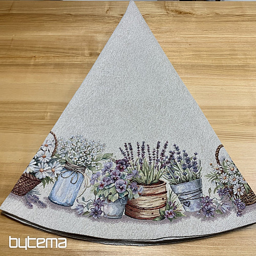 Gobelínový obrus okrúhly KRÁSA V KOŠÍKU