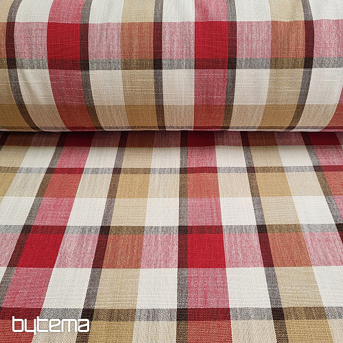 Dekoračná látka ATILA ČERVENÁ