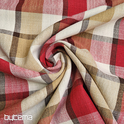 Dekoračná látka ATILA ČERVENÁ