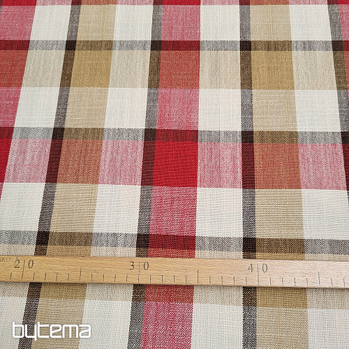 Dekoračná látka ATILA ČERVENÁ