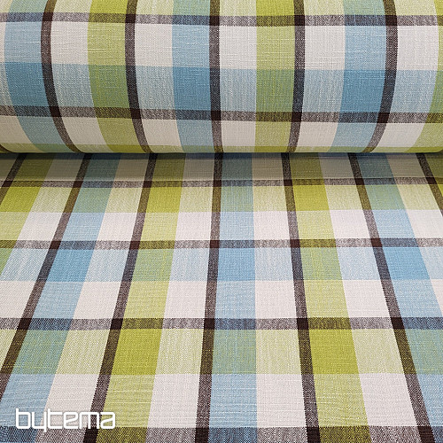 Dekoračná látka ATILA MODRO ZELENÁ