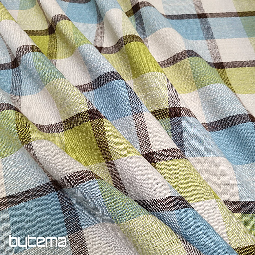 Dekoračná látka ATILA MODRO ZELENÁ