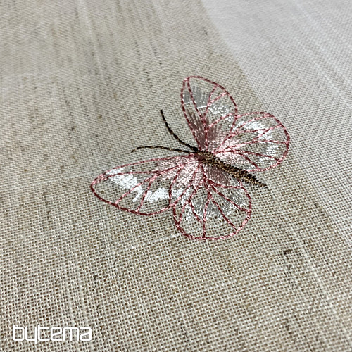 Vyšívaný obrus a šál Ruže a mačičky