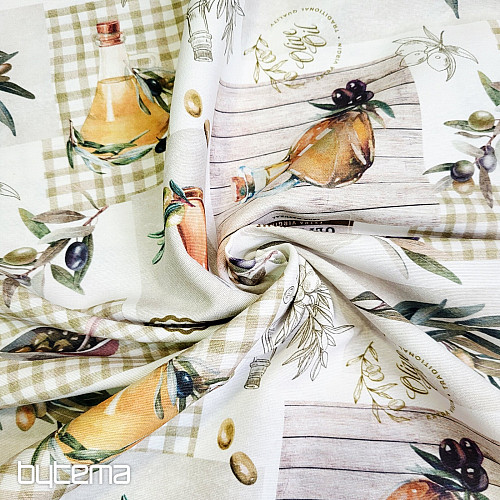 Dekoračná látka OLIVY PICUAL