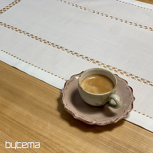 Obrus a šál BIELA AŽURA