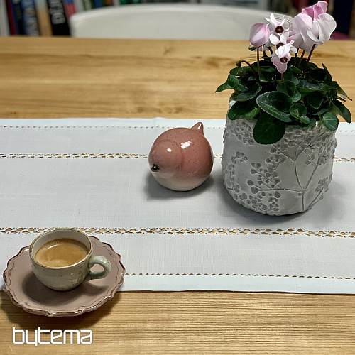 Obrus a šál BIELA AŽURA